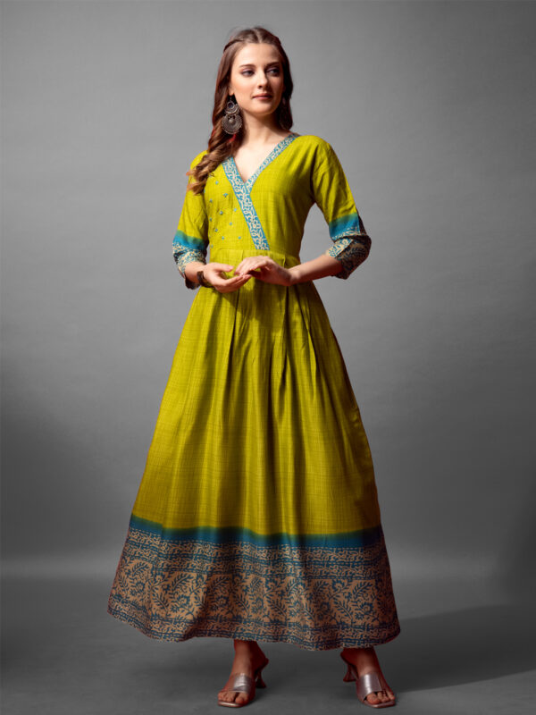 Fully Stiched Cotton Anarkali Gown (012)