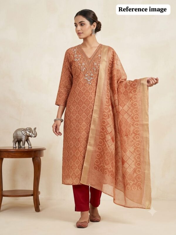 PREMIUM SILK-BLEND WOVEN STRAIGHT SUIT FOR FESTIVALS AND WEDDINGS (008)